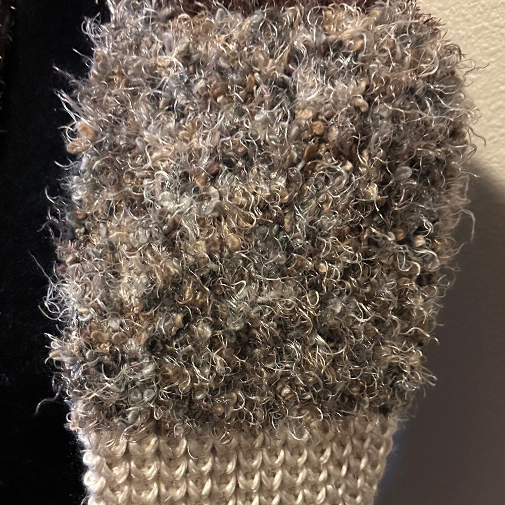 Sonoma Ivory and Chocolate Brown Multi Colors Infinity Knit Scarf - Picture 8 of 10